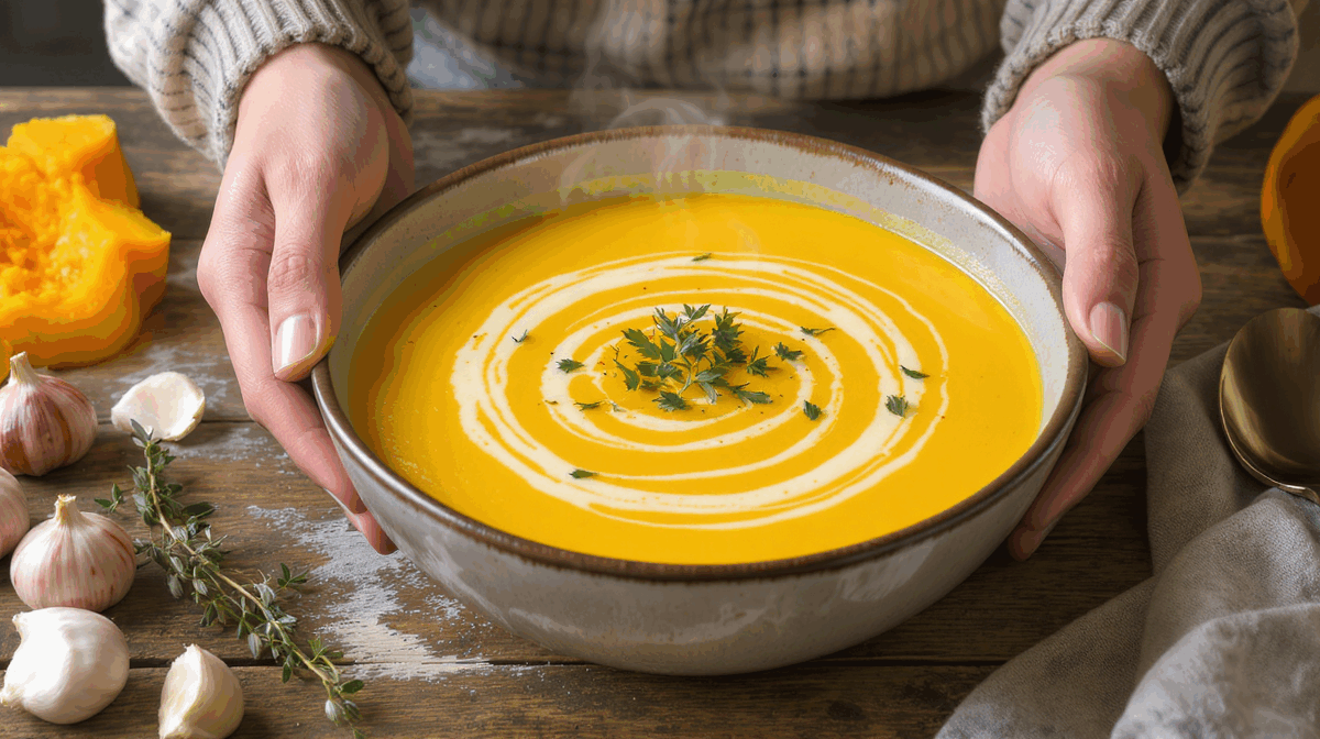 discover our creamy roasted butternut squash soup recipe, perfect for a cozy meal. easy to make with rich flavors and a smooth texture, ideal for fall and winter.