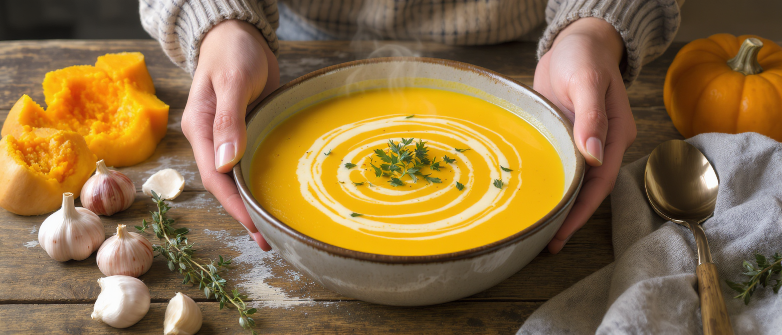 discover our creamy roasted butternut squash soup recipe, perfect for a cozy meal. easy to make with rich flavors and a smooth texture, ideal for fall and winter.