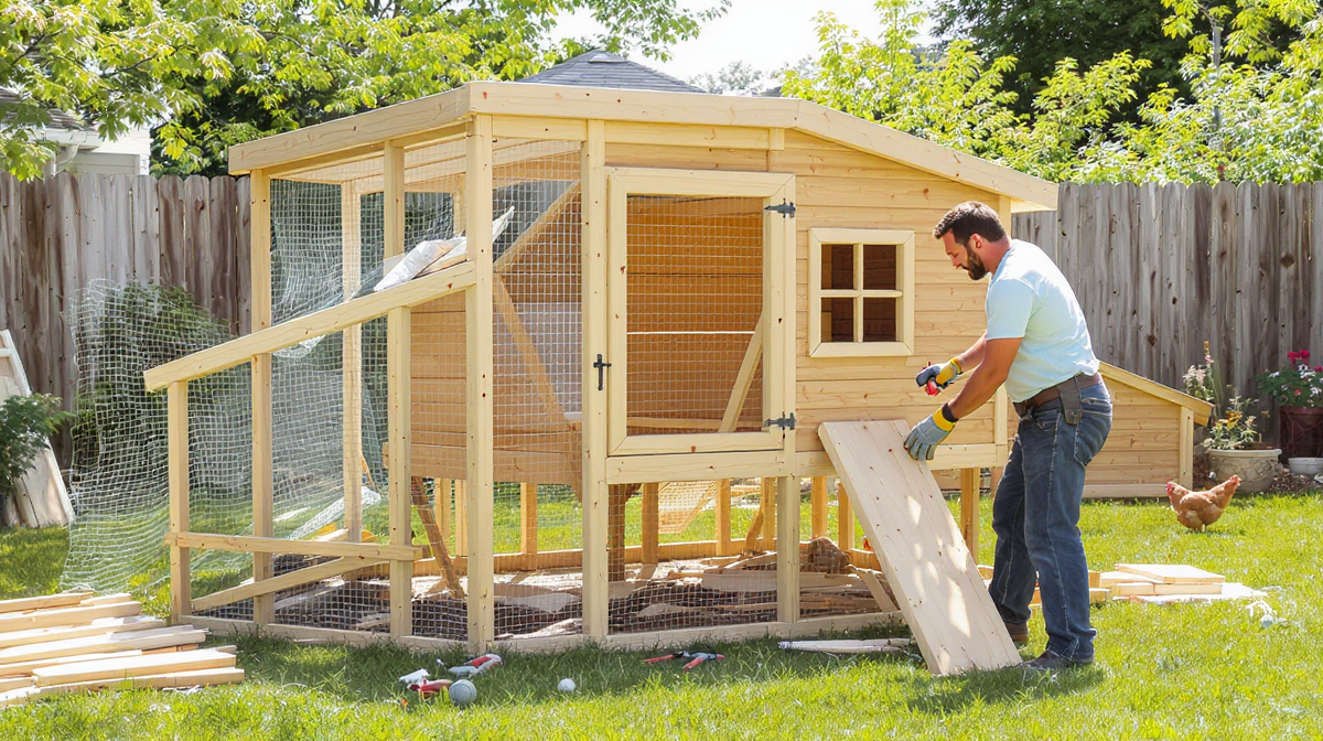 learn how to build a sturdy and safe chicken coop with this beginner's guide, covering essential materials, step-by-step instructions, and tips for a healthy flock.