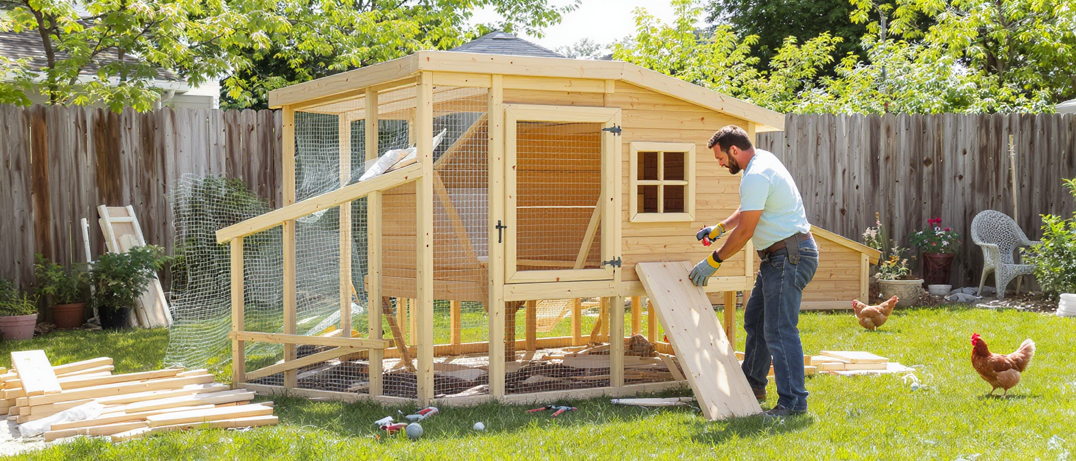 learn how to build a sturdy and safe chicken coop with this beginner's guide, covering essential materials, step-by-step instructions, and tips for a healthy flock.