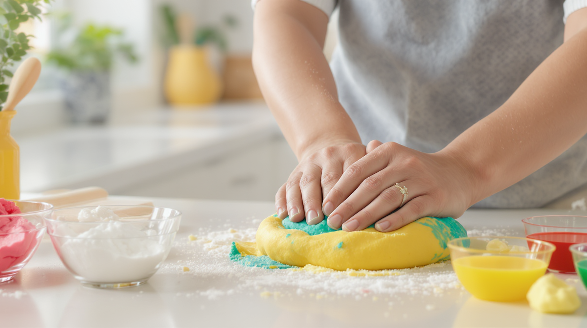 learn how to make soft, non-toxic, and affordable homemade playdough with this easy step-by-step guide. perfect for kids and creative fun at home!