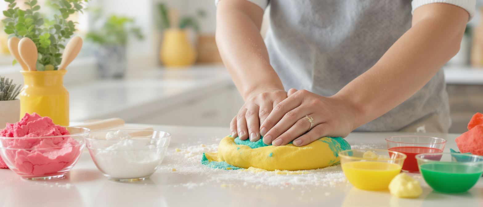 learn how to make soft, non-toxic, and affordable homemade playdough with this easy step-by-step guide. perfect for kids and creative fun at home!
