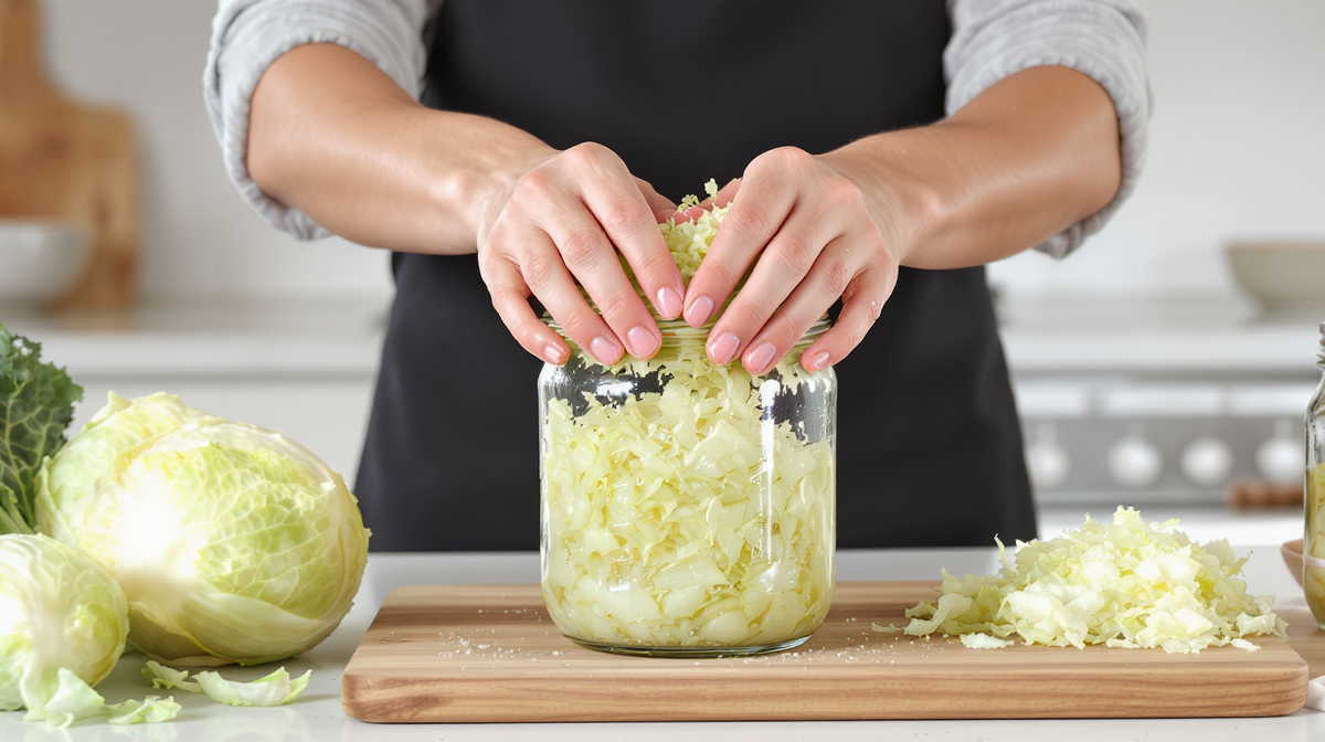 learn how to make sauerkraut in a jar with this easy beginner guide. step-by-step instructions to create your own delicious homemade fermented cabbage.