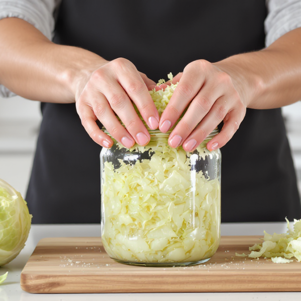 learn how to make sauerkraut in a jar with this easy beginner guide. step-by-step instructions to create your own delicious homemade fermented cabbage.