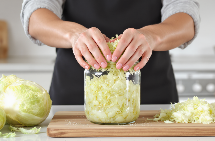 learn how to make sauerkraut in a jar with this easy beginner guide. step-by-step instructions to create your own delicious homemade fermented cabbage.