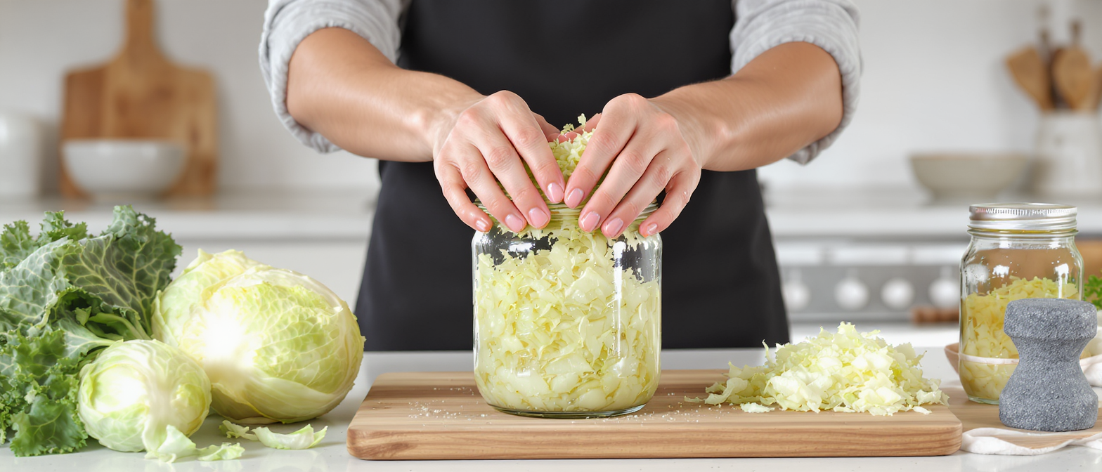 learn how to make sauerkraut in a jar with this easy beginner guide. step-by-step instructions to create your own delicious homemade fermented cabbage.