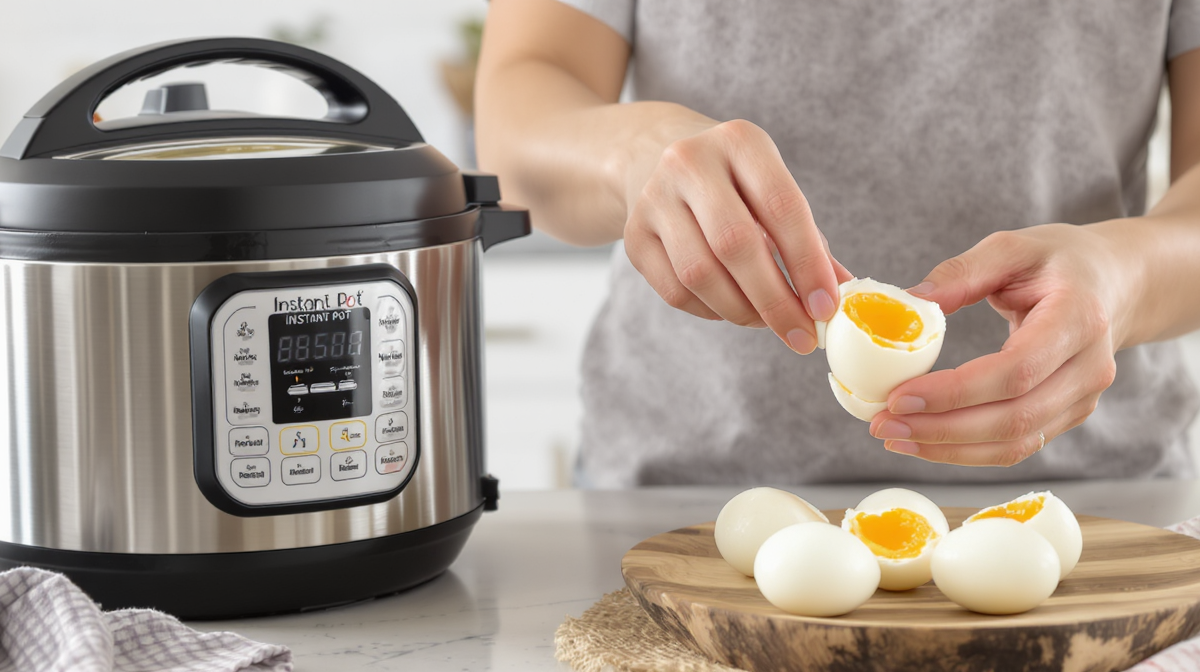 discover the perfect method for making hard boiled eggs in your instant pot using the simple 5-5-5 technique. easy, quick, and foolproof for flawless eggs every time!
