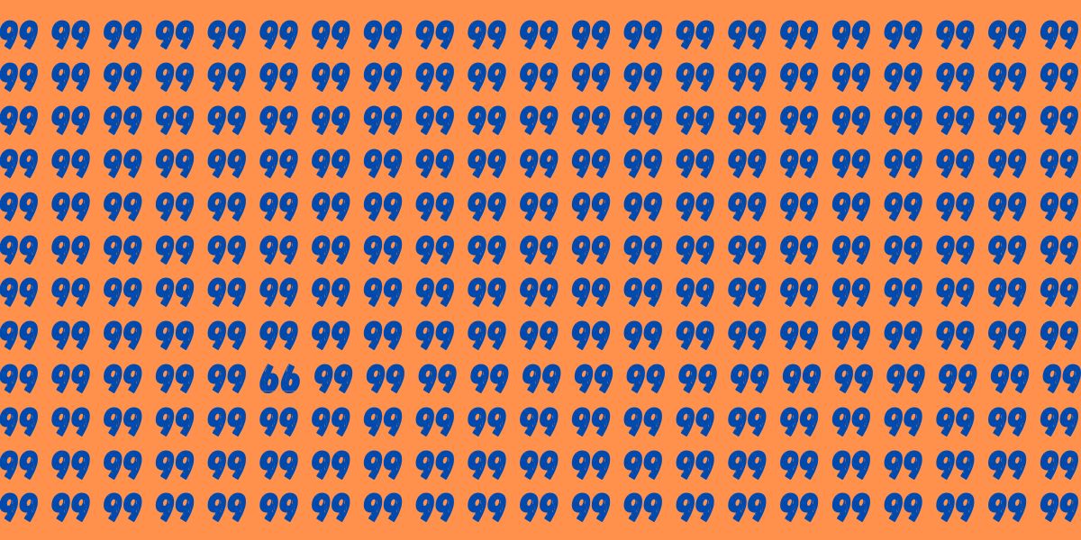 Are you smart enough to spot the 66 among 99 in under 10 seconds? Prove it now!