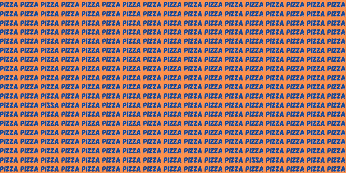 Can you spot the 2 impostor 'pizza' words in just 15 seconds? Take the challenge now!