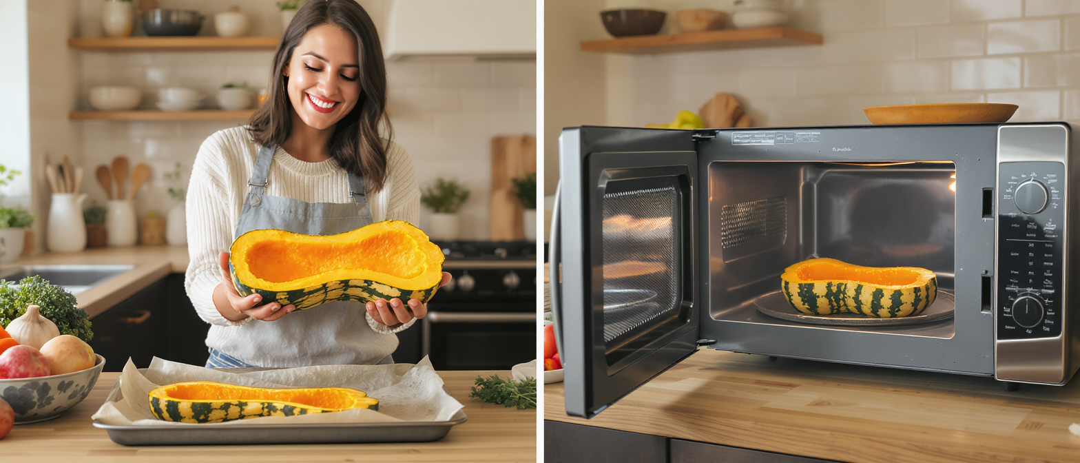 learn how to cook acorn squash easily with our step-by-step guide on roasting and microwave methods for a delicious and healthy meal.